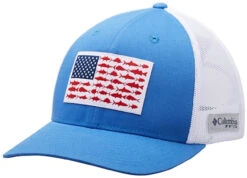 Columbia PFG Mesh Snap Back Fish Flag Ball Cap -go fishing columbia 183700 pfg mesh snap back fish flag ball cap 13470.1651234923